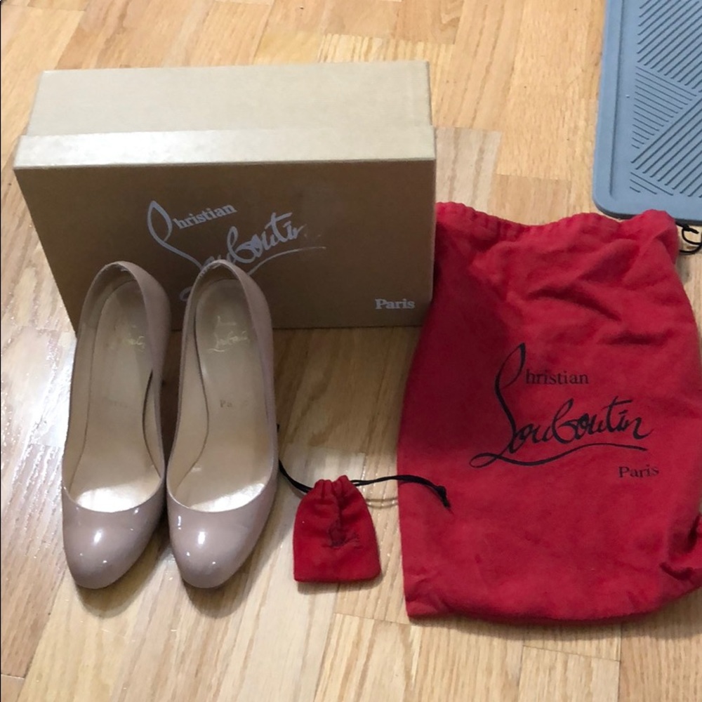 Christian Louboutin Simple Pump 100 Patent Nude 35